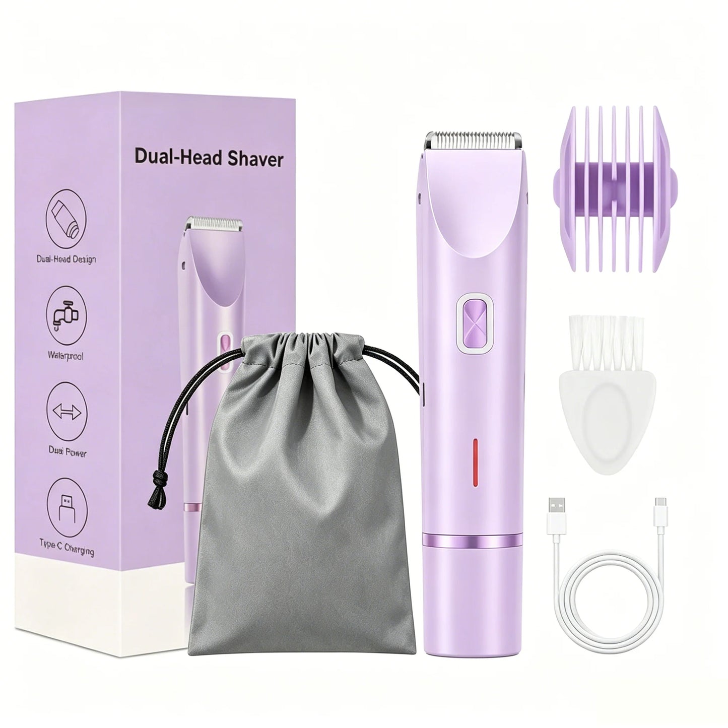 2-in-1 Waterproof Women's Shaver & Bikini Trimmer