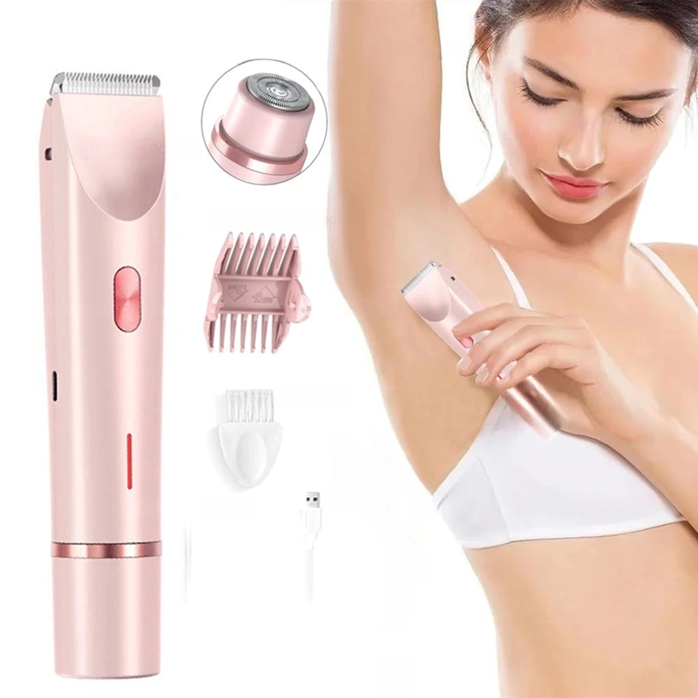 2-in-1 Waterproof Women's Shaver & Bikini Trimmer